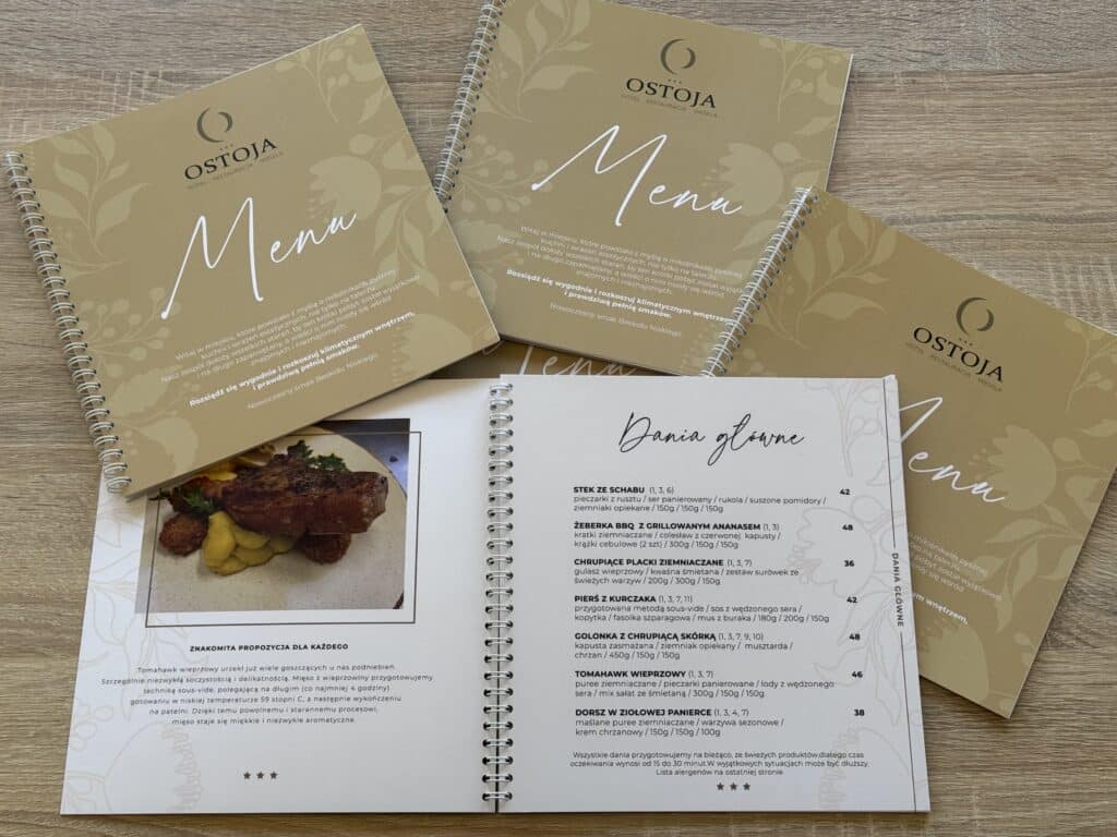 Karta menu Restauracji Ostoja